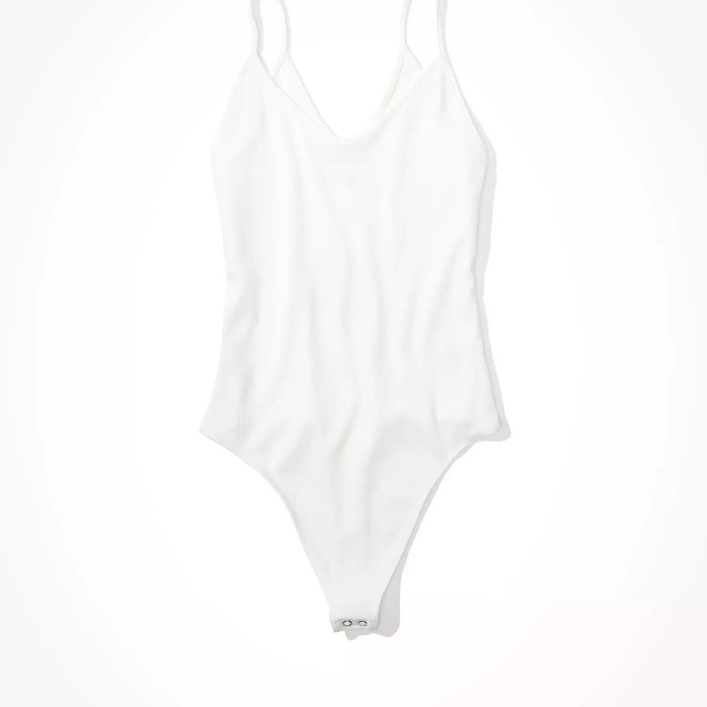 American Eagle V-Neck Ribbed Bodysuit